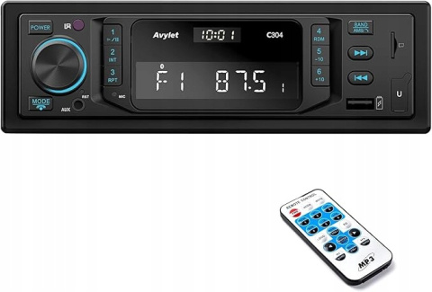 Radio samochodowe USB/AUX Bluetooth 5.0 FM/AM/RDS 7 kolorów LED