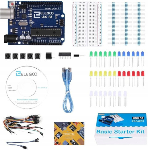 Zestaw startowy ELEGOO Project Basic płytka UNO R3 kompatybilna z Arduino