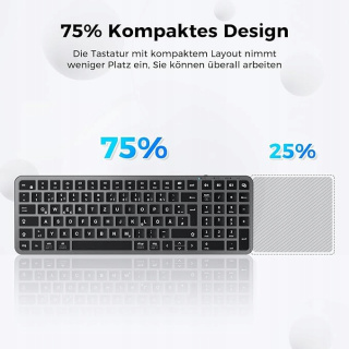 Bezprzewodowa Klawiatura Bluetooth Multi-Device Easy-Switch QWERTZ USB-C