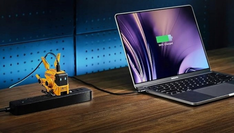 Ładowarka GravaStar Alpha 65W GaN 3-portowa USB-C Szybkie ładowanie - Żółta