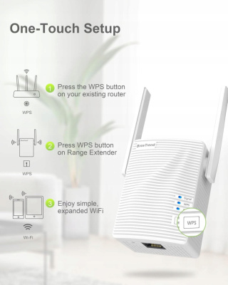 Wzmacniacz sygnału Wi-Fi BrosTrend AC1200 1200 Mb/s 5GHz 2.4GHz