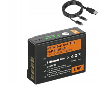 Akumulator USB NP-W126S 1600 mAh Type-C do Fujifilm X-A1 X-T3 X100F HS50EXR