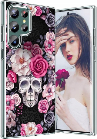 Etui Samsung Galaxy S22 Ultra 5G alloween Rose Skull