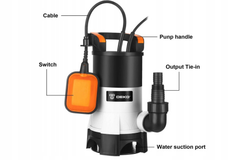 Pompa zatapialna DEKO 400 W 8000 l/h